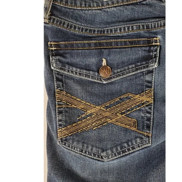 Rock & Republic Mens Straight Leg Jeans Medium Wash Blue Denim 34x34 - Picture 14 of 16